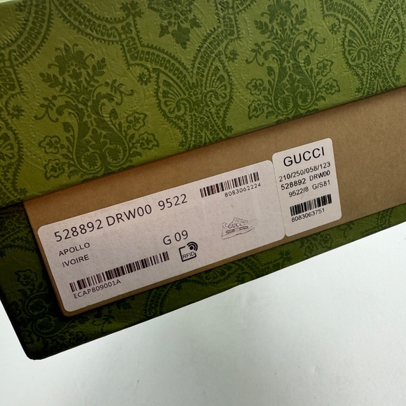 NEW Gucci Apollo Ivoire Men's US Size 9 Box Damaged - Picture 4 of 14